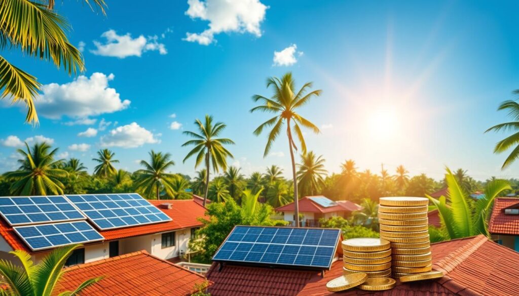 Financial benefits of solar electricity savings in Kerala