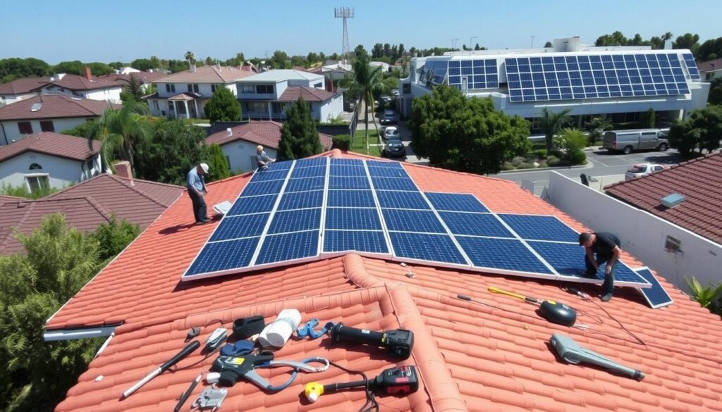 Solar panel installation